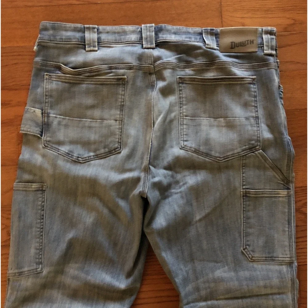 Duluth Trading Co Flex Ballroom Jeans Blue Denim Mens 40x34 New No Tag Lite Wash
